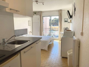 Studio rénové climatisé avec balcon, parking et wifi à Balaruc-les-Bains - FR-1-553-66